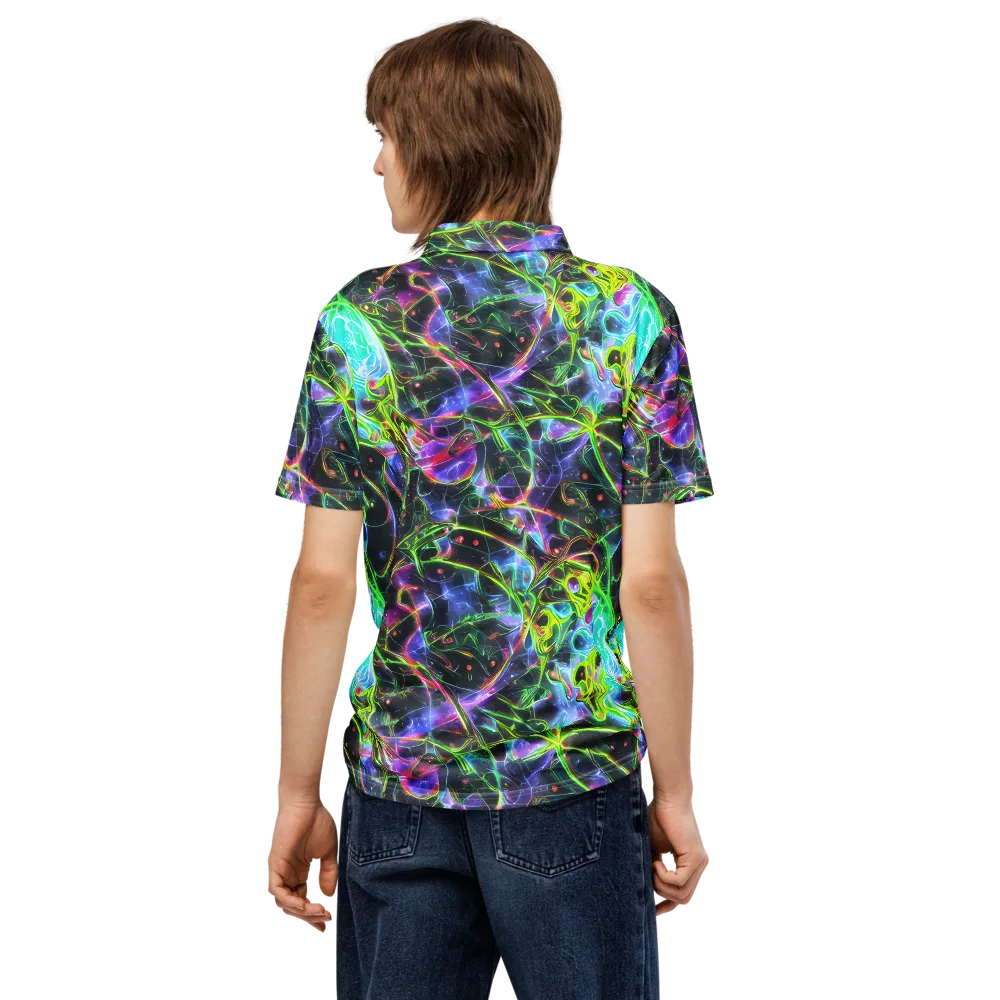 Midnight Biolume on Men's Slim Fit Polo Shirt — Back