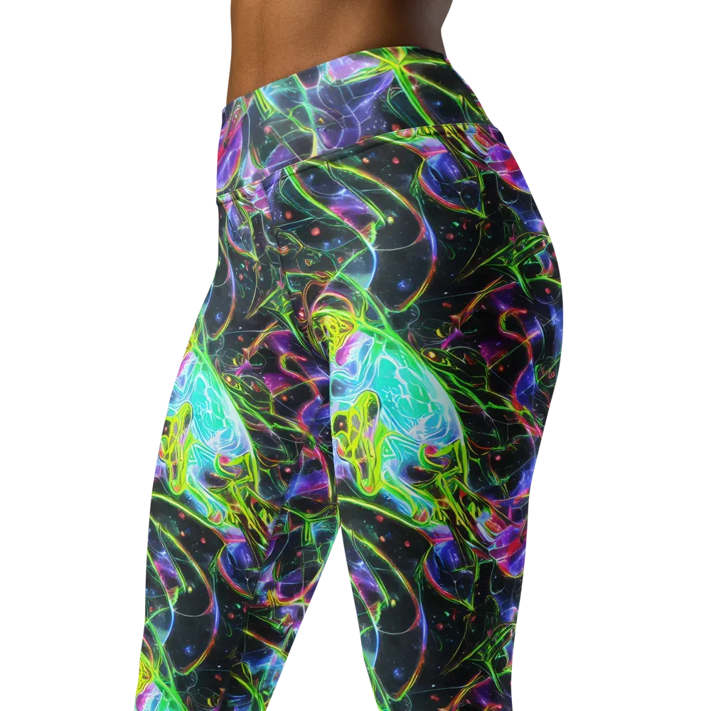 Midnight Biolume on Yoga Leggings — Left Front