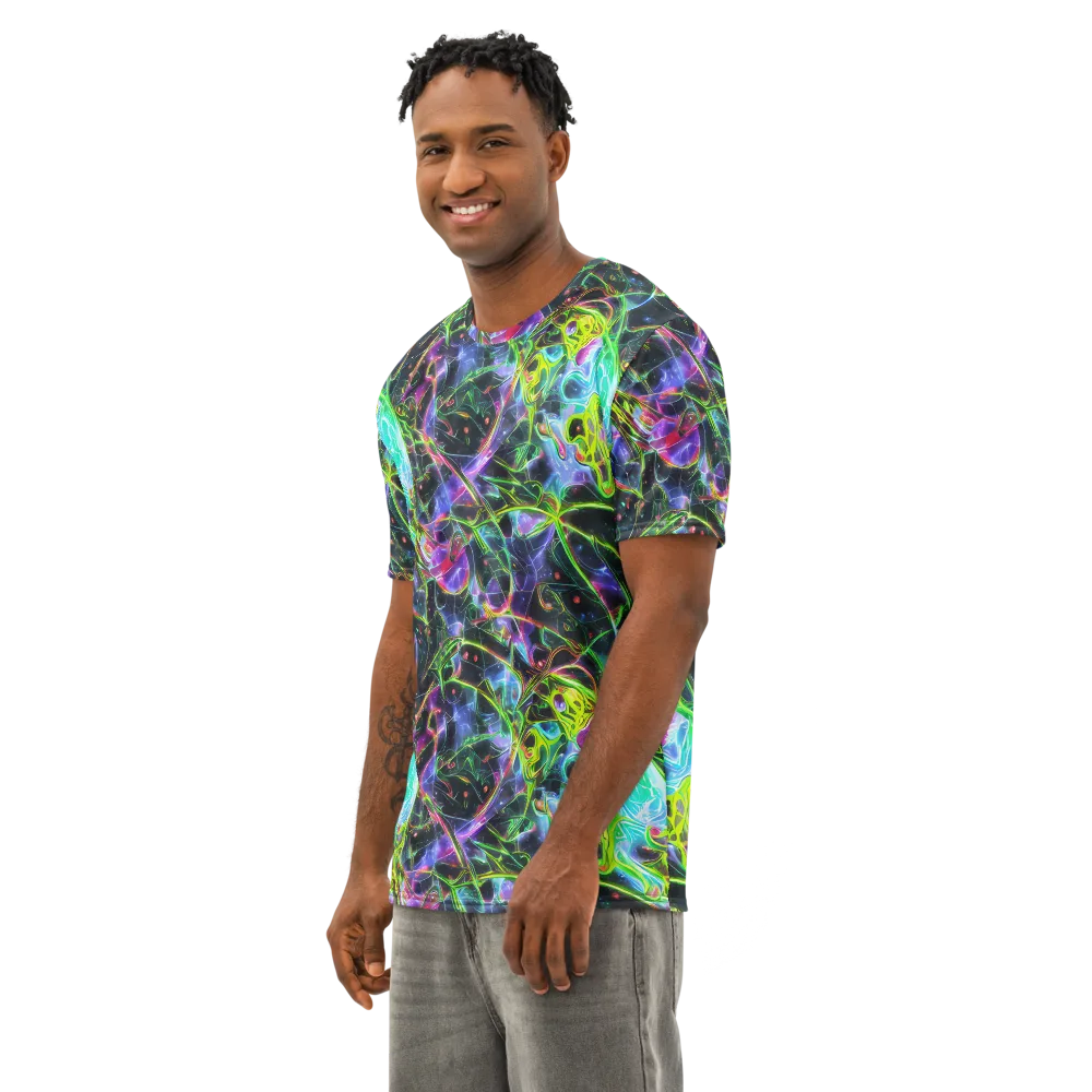 Midnight Biolume on Men's Cotton Crew Neck T-Shirt — Left Front