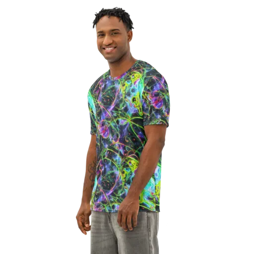 Midnight Biolume on a Men's Cotton Crew Neck T-Shirt