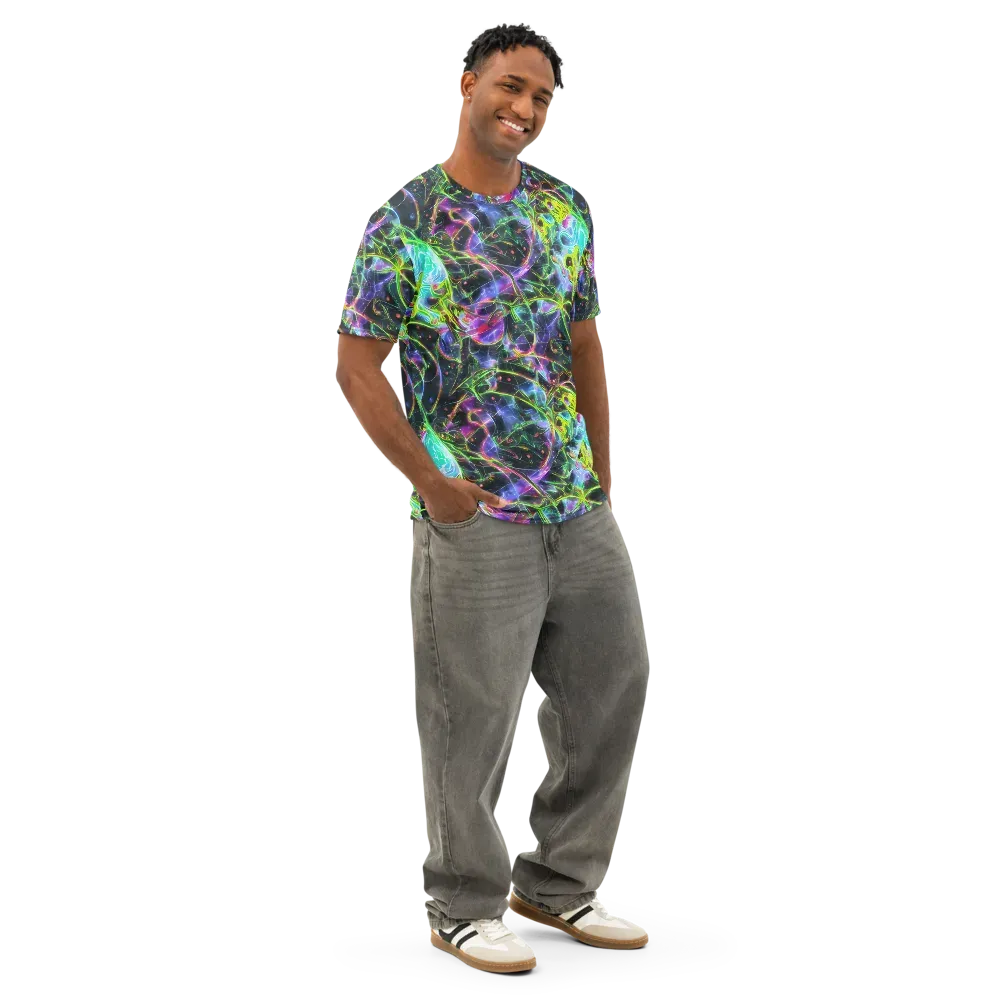 Midnight Biolume on Men's Cotton Crew Neck T-Shirt — Right Front