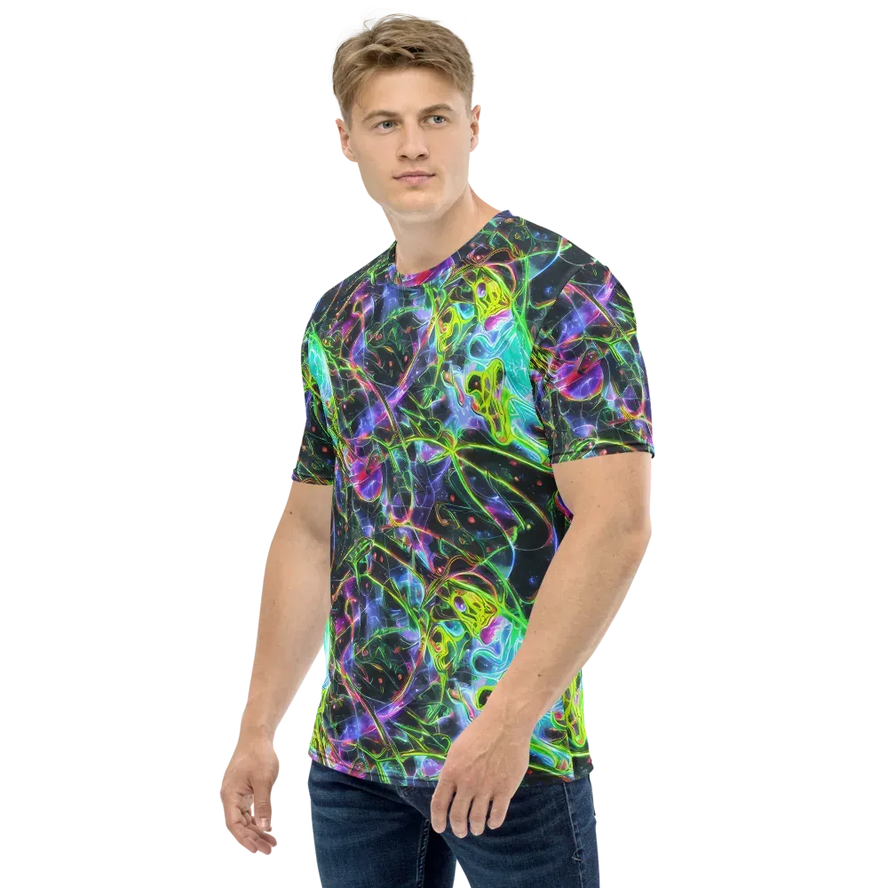 Midnight Biolume on Men's Crew Neck T-Shirt — Left
