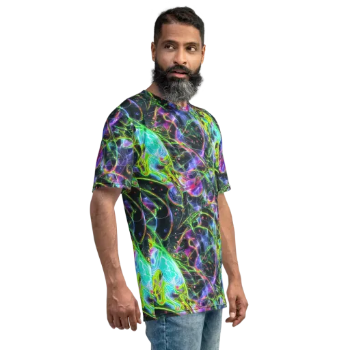Midnight Biolume on a Men's Crew Neck T-Shirt