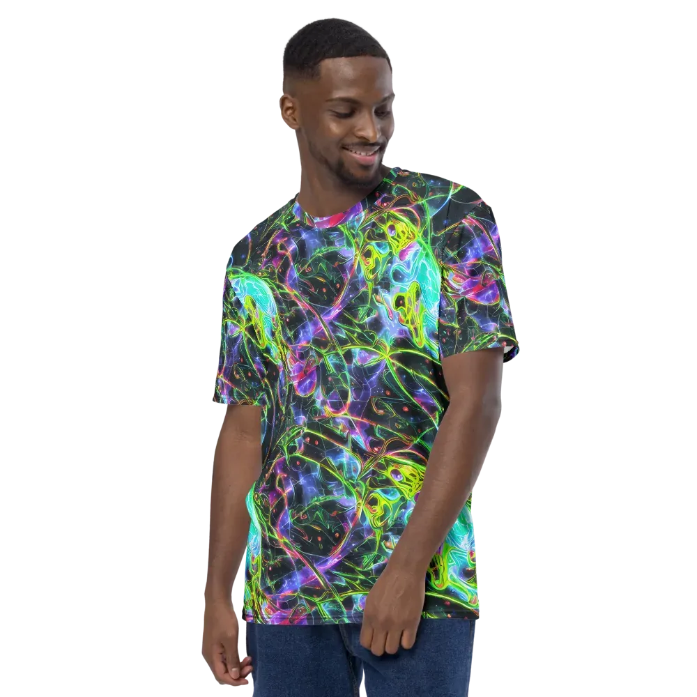 Midnight Biolume on Men's Crew Neck T-Shirt — Left