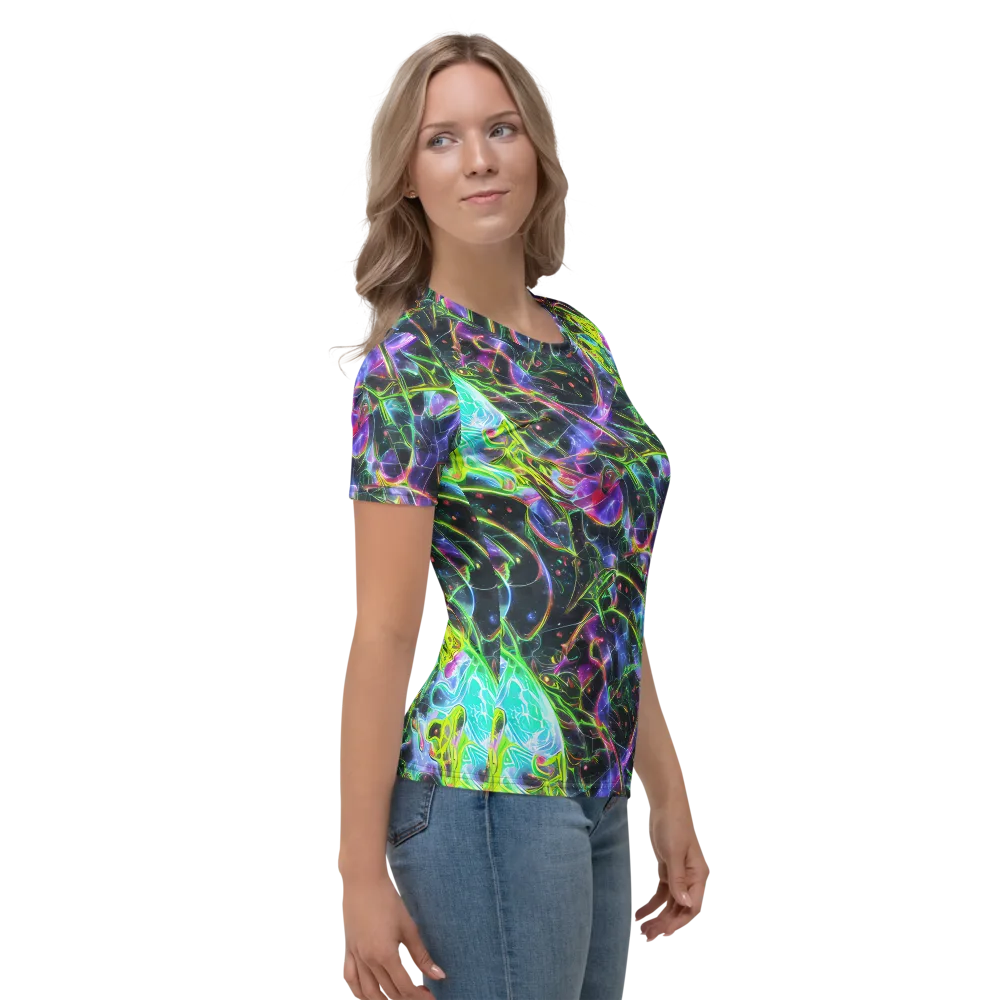 Midnight Biolume on Women's Crew Neck T-Shirt — Right
