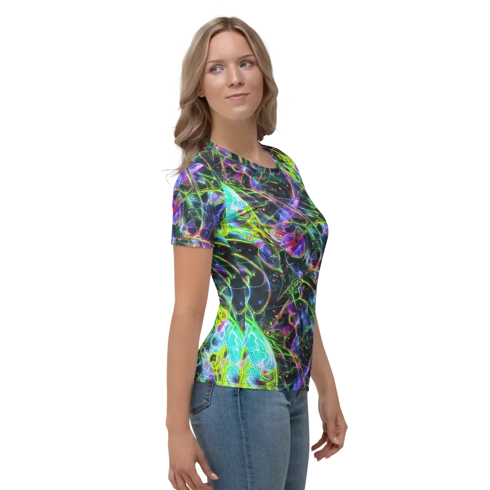 Midnight Biolume on Women's Crew Neck T-Shirt — Right