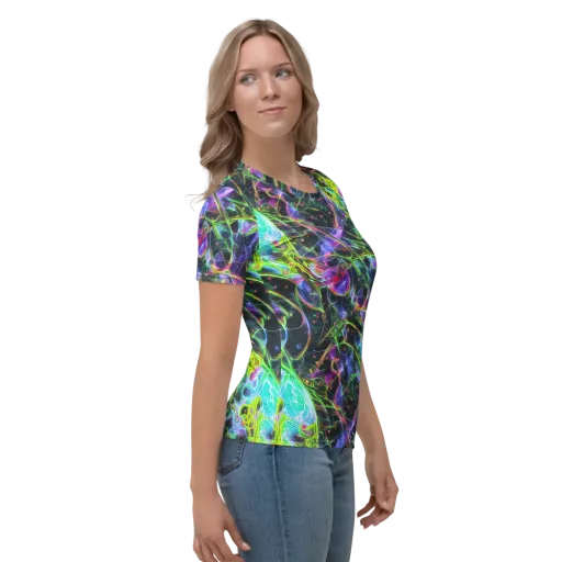 Midnight Biolume on a Women's Crew Neck T-Shirt