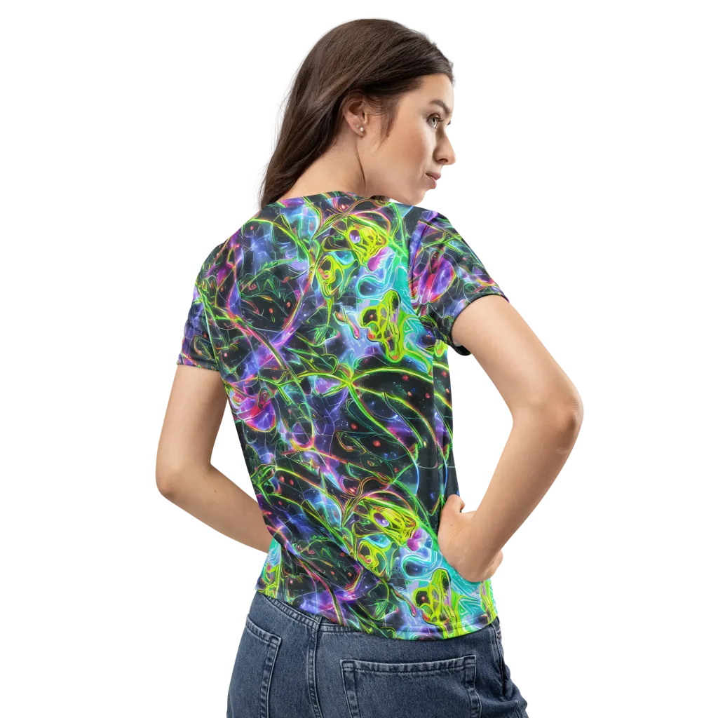Midnight Biolume on Women's Crew Neck T-Shirt — Back