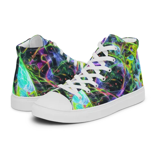 Midnight Biolume on a Women's High Top Canvas Shoes