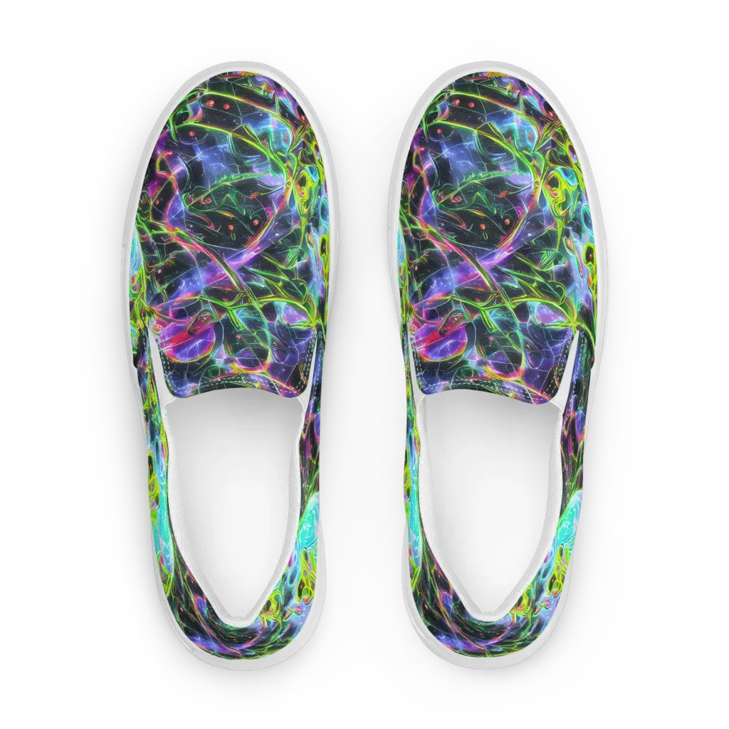 Midnight Biolume on Men's Slip-On Canvas Shoes — Front