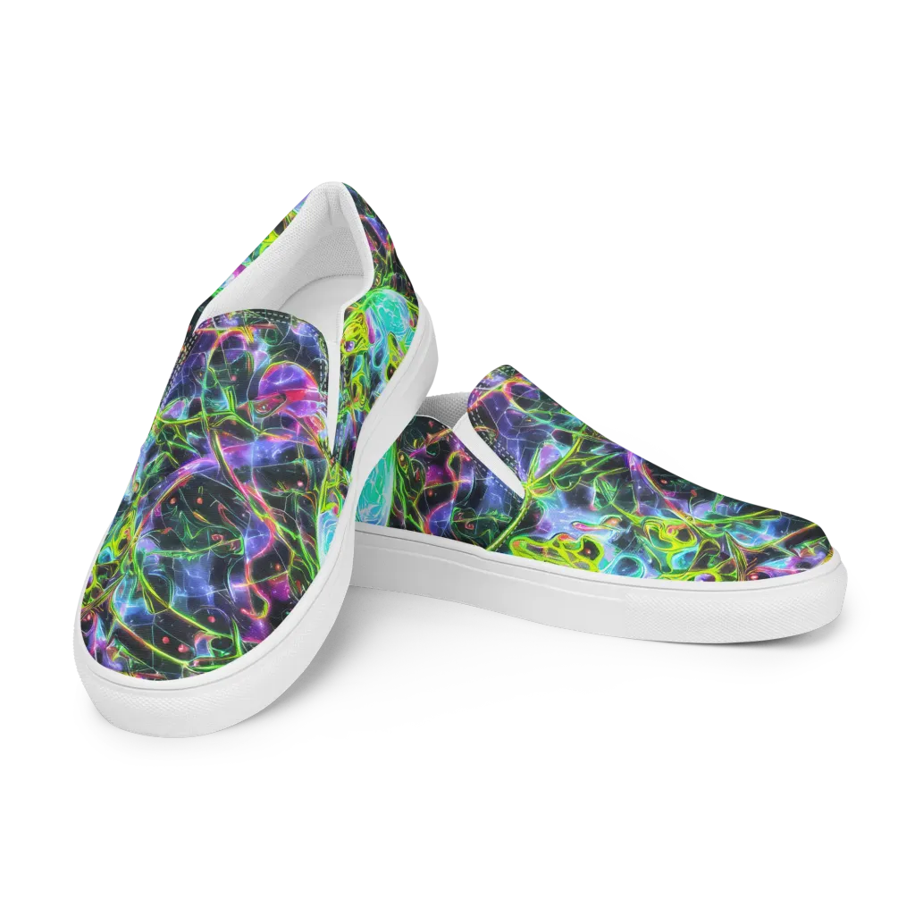Midnight Biolume on Men's Slip-On Canvas Shoes — Left Front