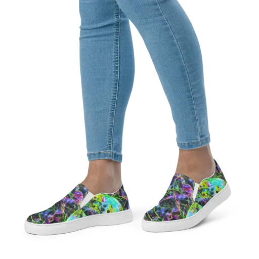 Midnight Biolume on a Women's Slip-On Canvas Shoes