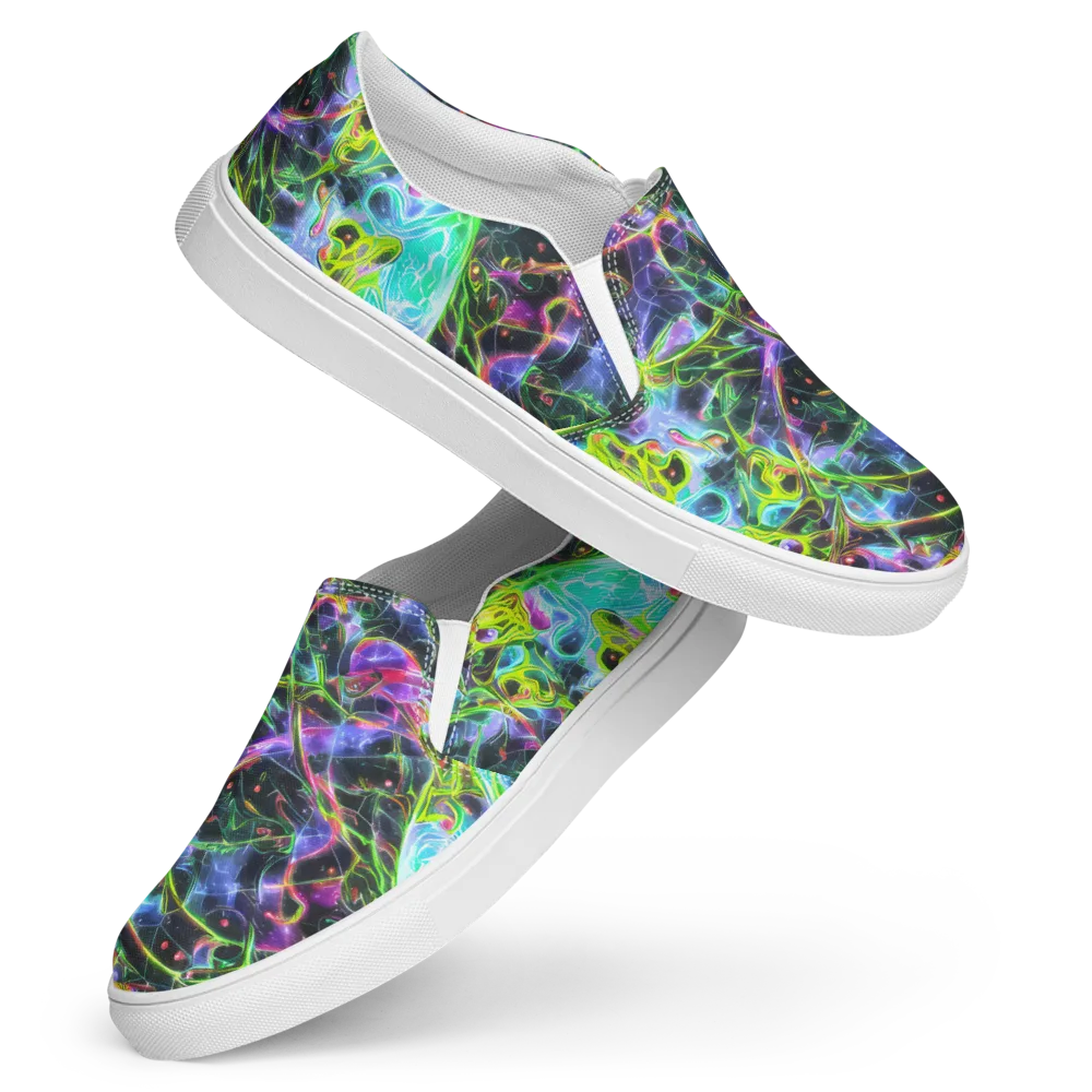 Midnight Biolume on Women's Slip-On Canvas Shoes — Front