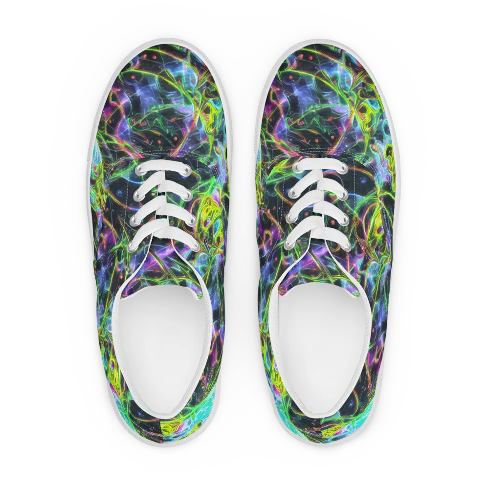 Midnight Biolume on Men's Lace-Up Canvas Shoes — Front