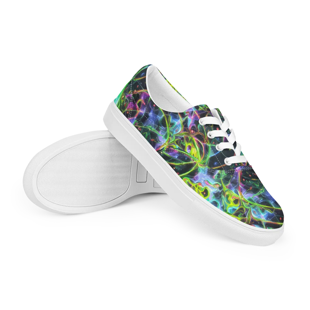 Midnight Biolume on Men's Lace-Up Canvas Shoes — Right Front