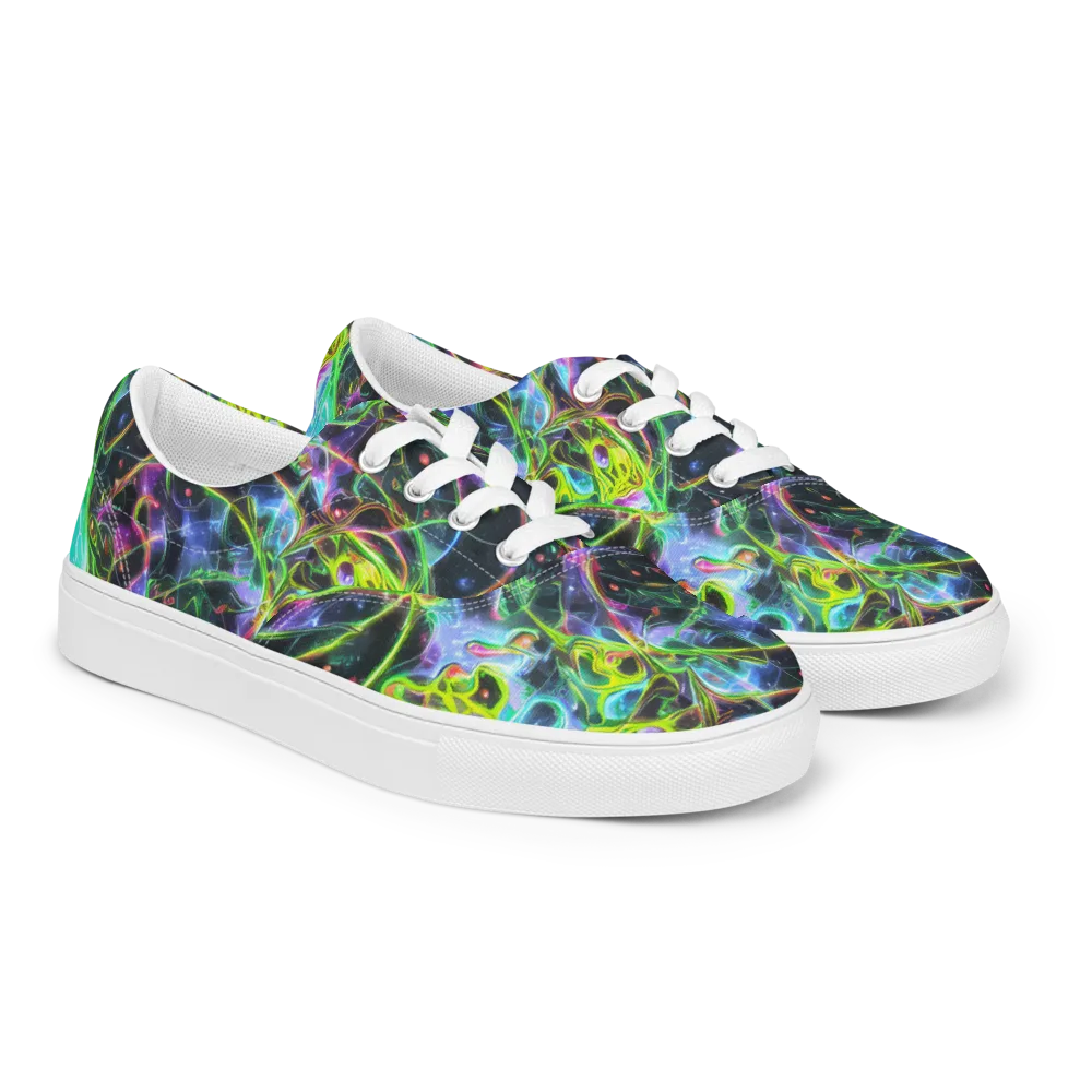 Midnight Biolume on Men's Lace-Up Canvas Shoes — Right Front