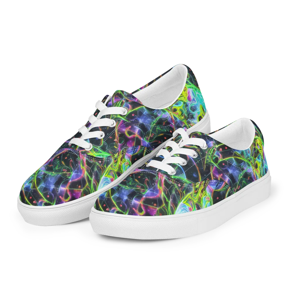 Midnight Biolume on Men's Lace-Up Canvas Shoes — Left Front