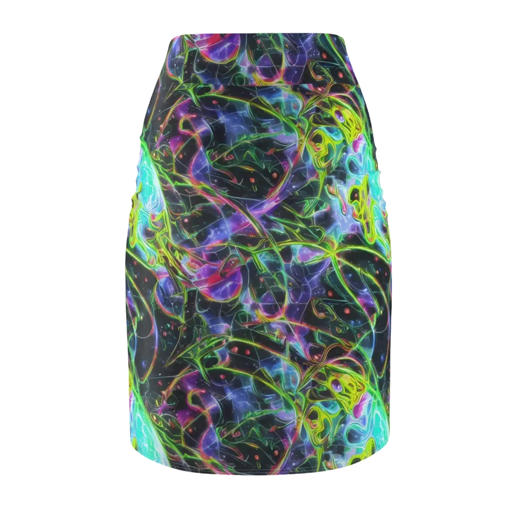 Midnight Biolume on Pencil Skirt — Back