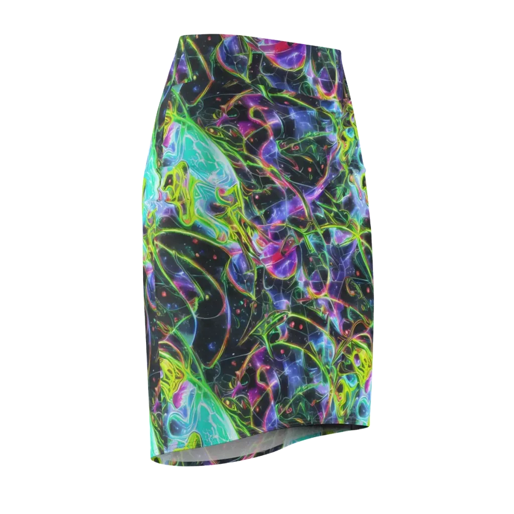Midnight Biolume on Pencil Skirt — Front Side