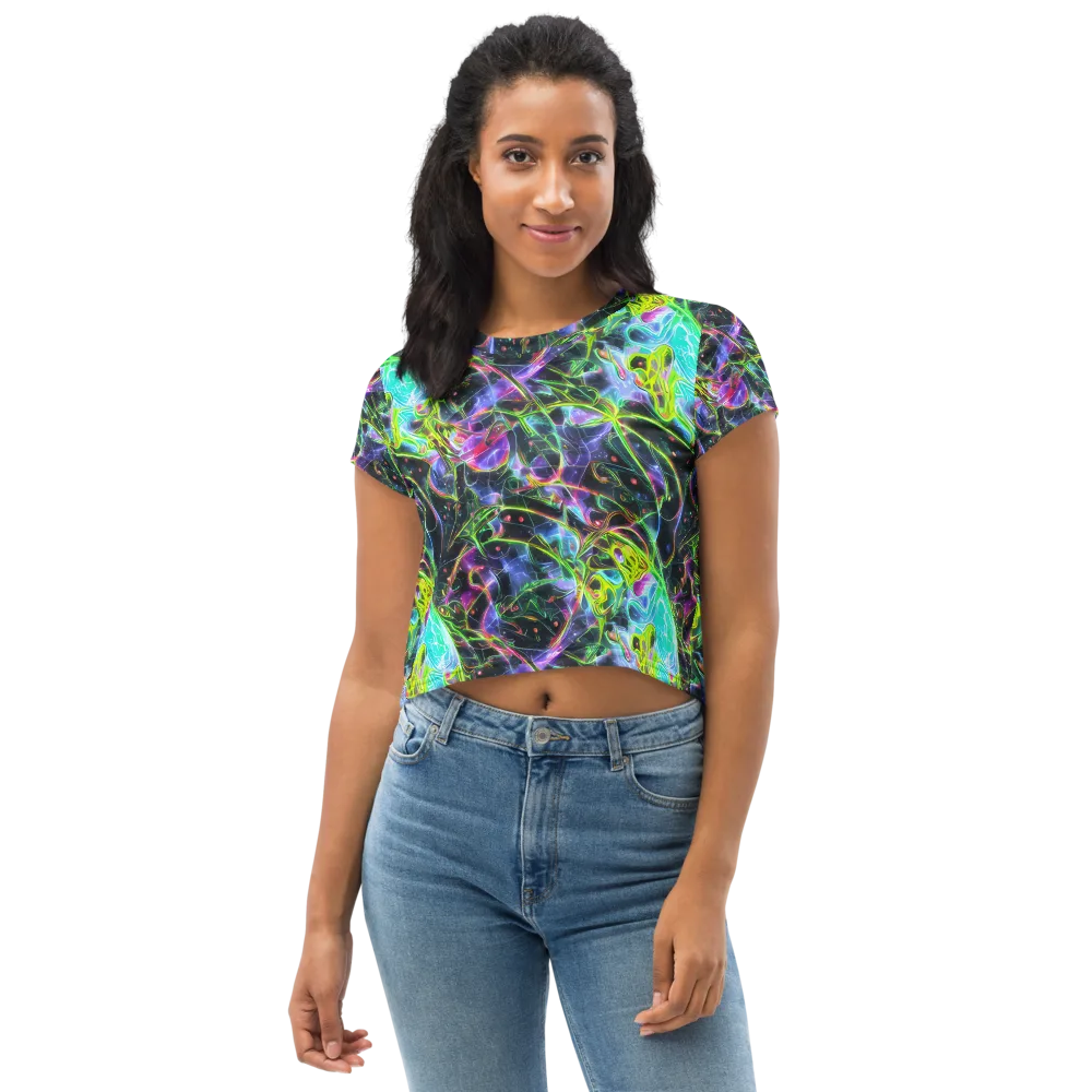 Midnight Biolume on Crop Tee — Front