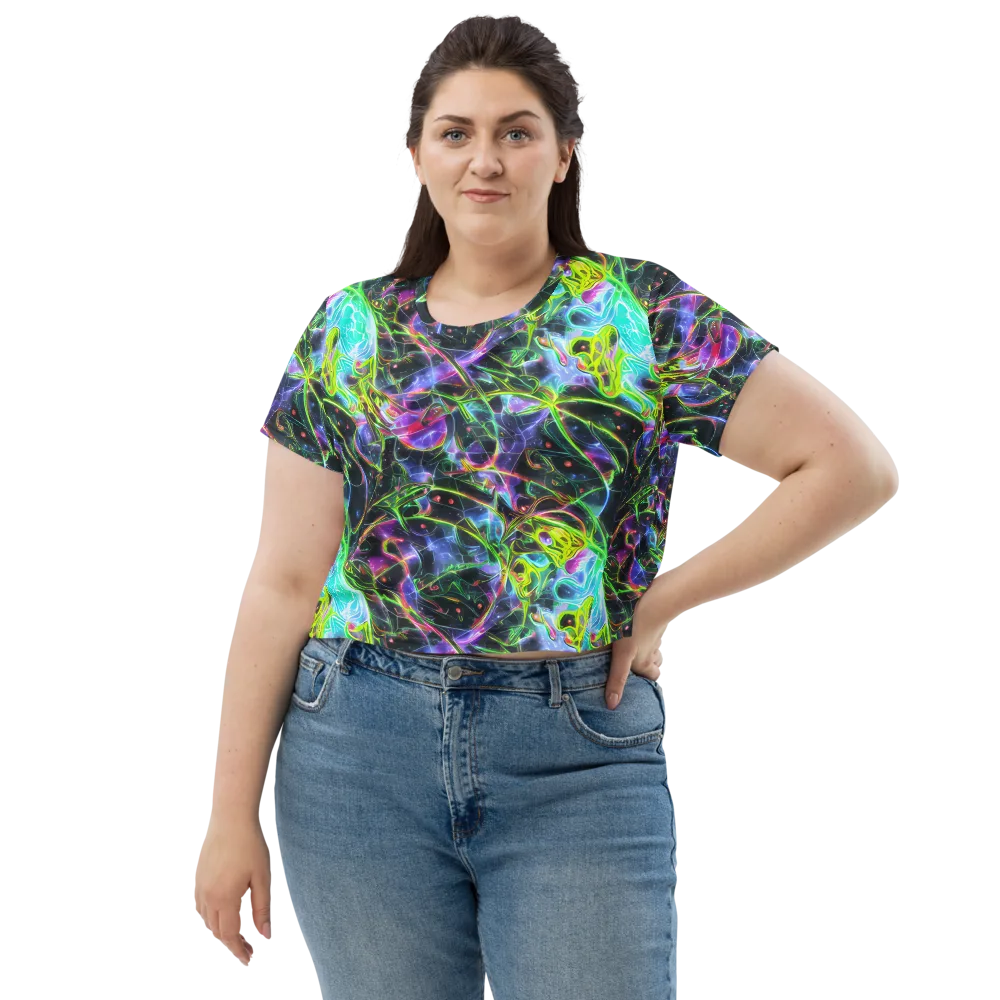 Midnight Biolume on Crop Tee — Front