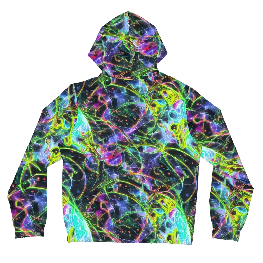 Midnight Biolume on Women's Full-Zip Hoodie — Back