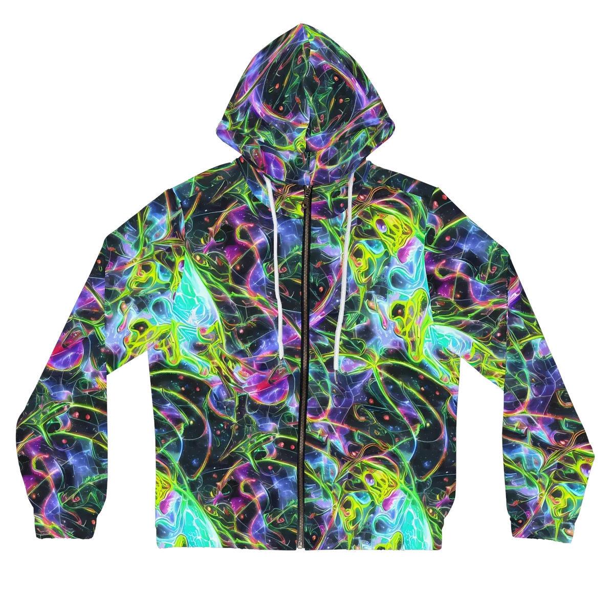 Midnight Biolume on Women's Full-Zip Hoodie — Front