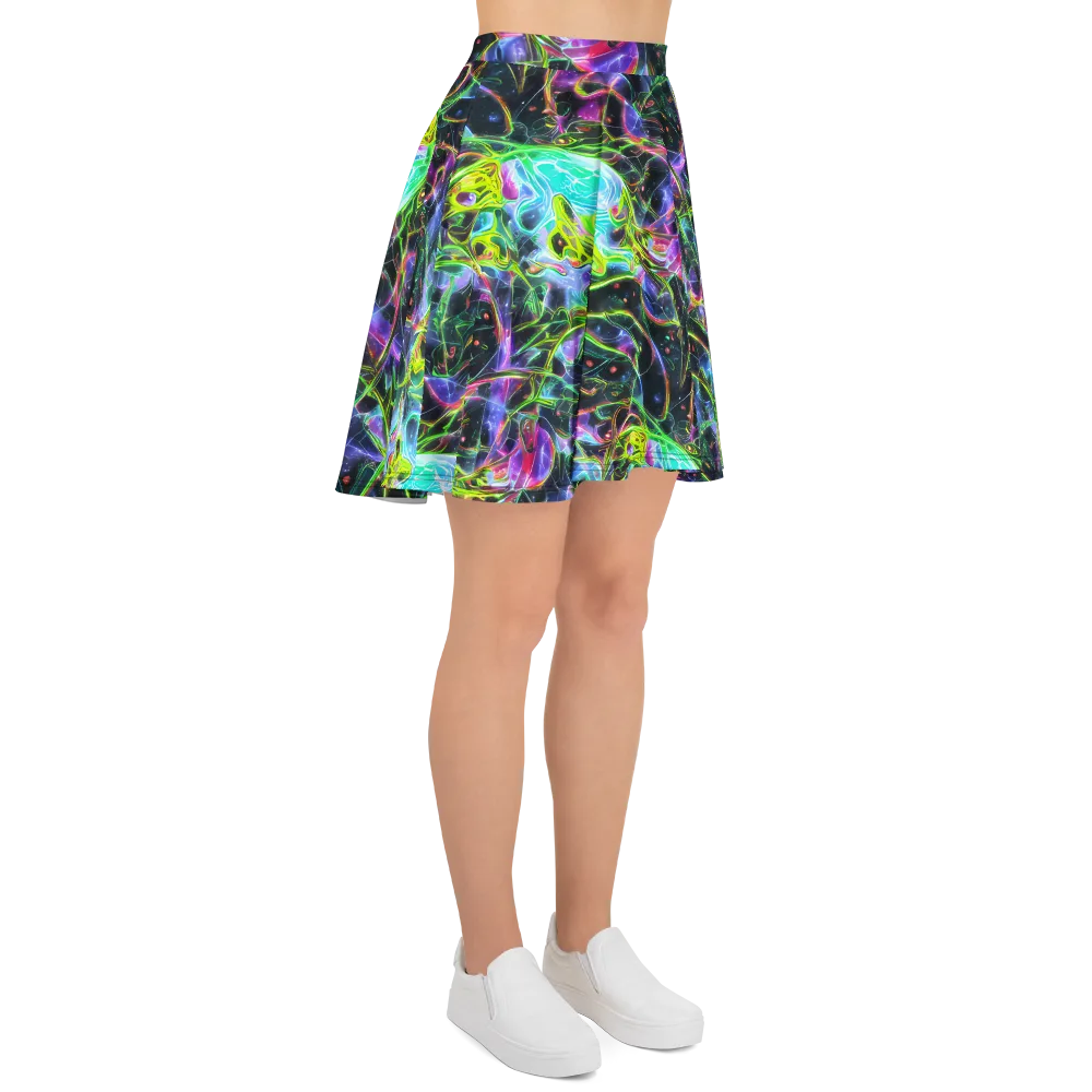 Midnight Biolume on Skater Skirt — Right