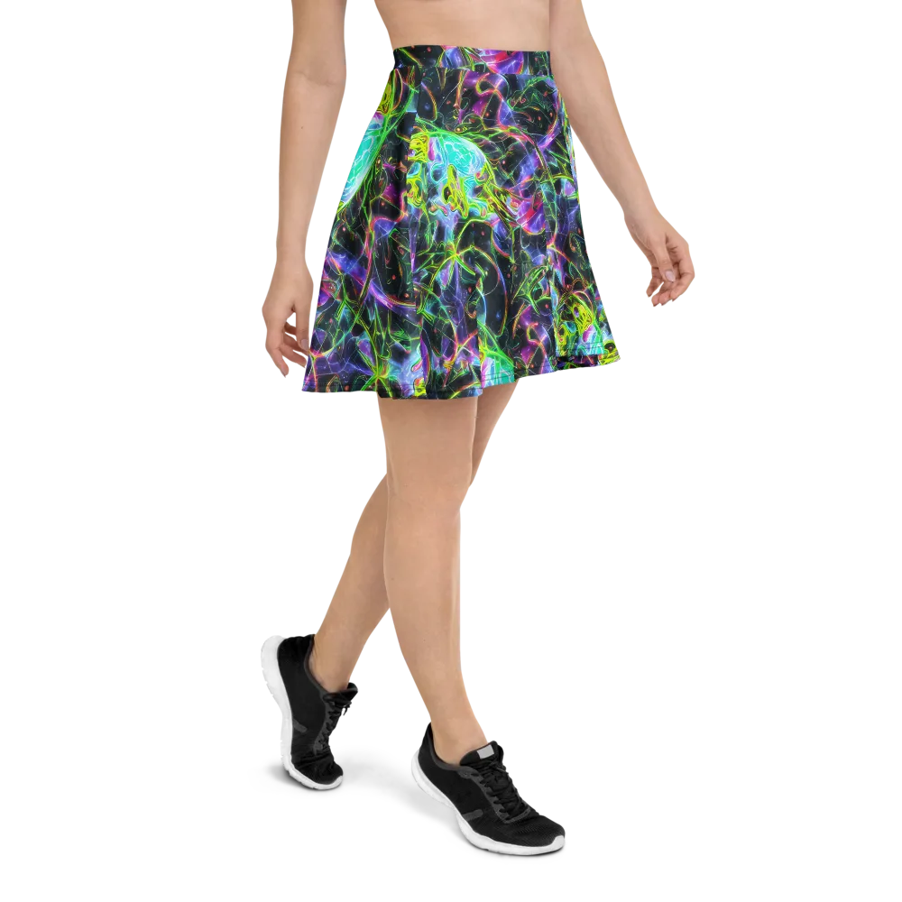 Midnight Biolume on Skater Skirt — Right