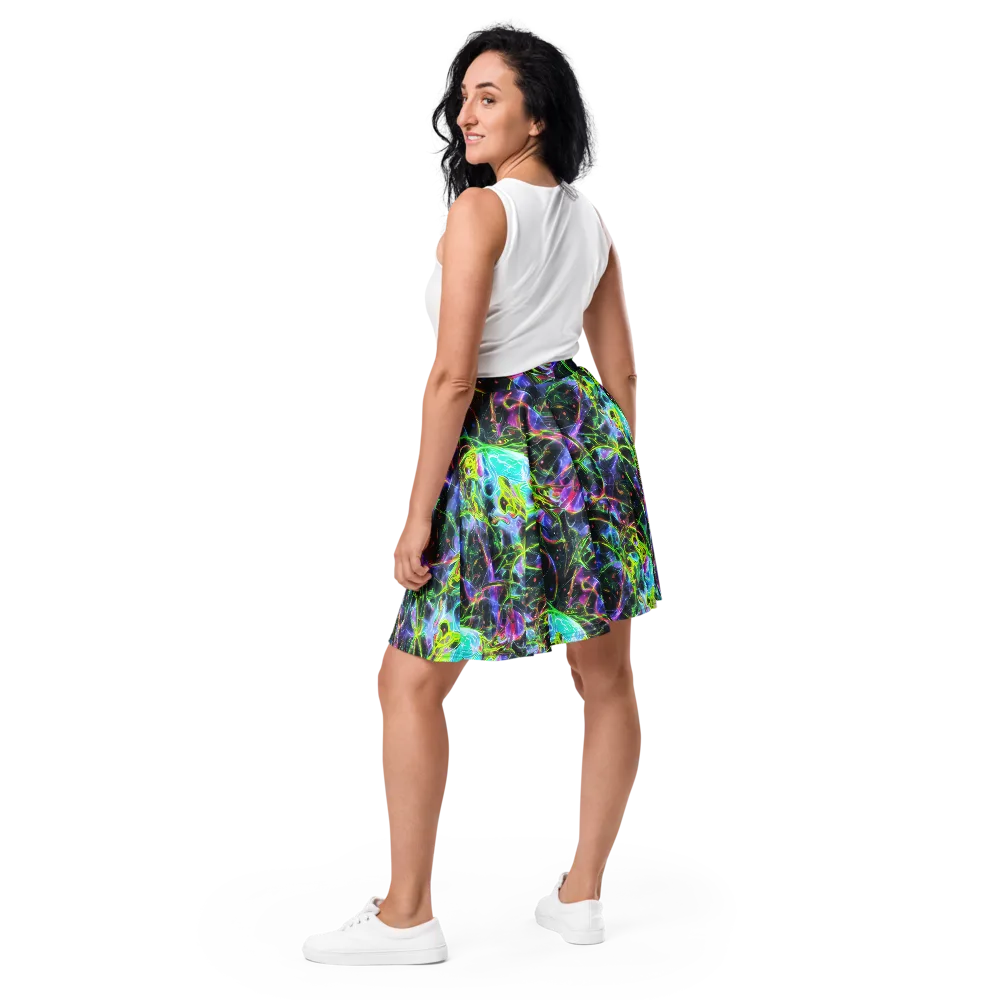 Midnight Biolume on Skater Skirt — Back