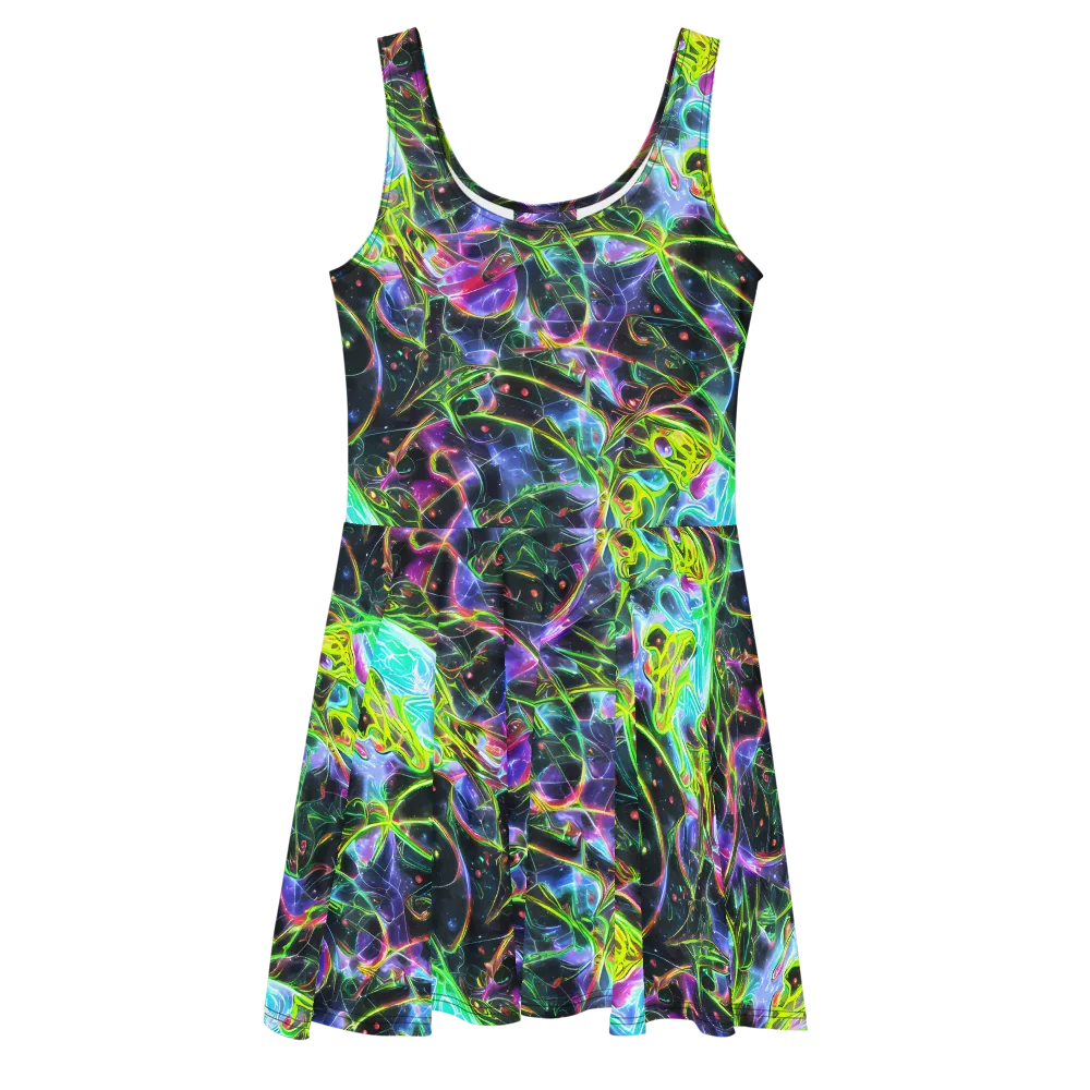 Midnight Biolume on Skater Dress — Front