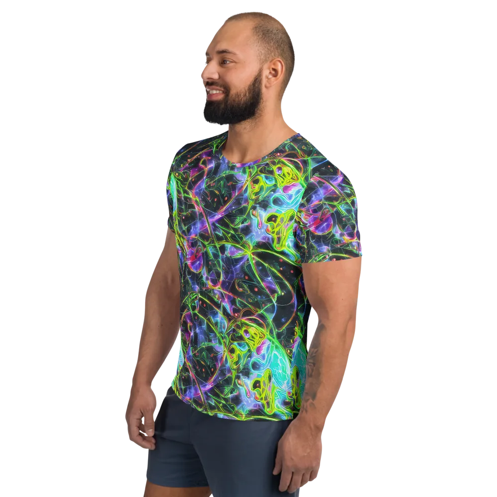 Midnight Biolume on Men's Athletic T-Shirt — Left