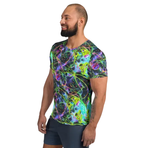 Midnight Biolume on a Men's Athletic T-Shirt