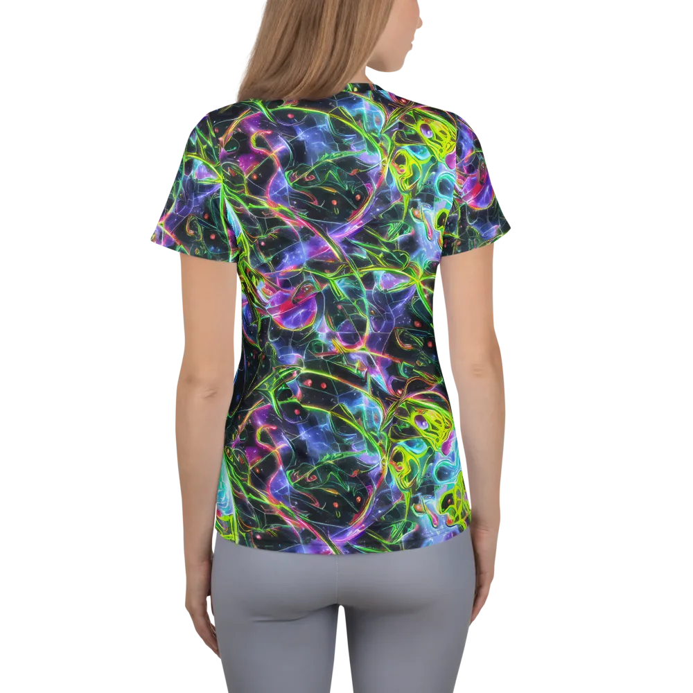 Midnight Biolume on Women's Athletic T-Shirt — Back