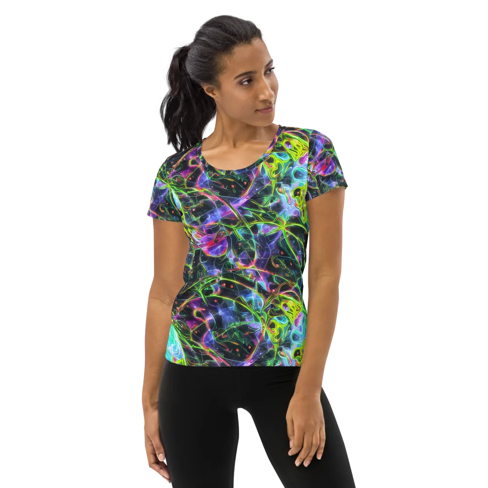 Midnight Biolume on Women's Athletic T-Shirt — Front