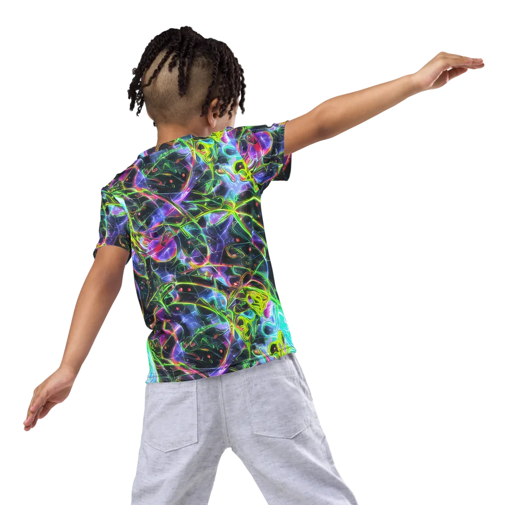 Midnight Biolume on Kids Crew Neck T-Shirt — Back