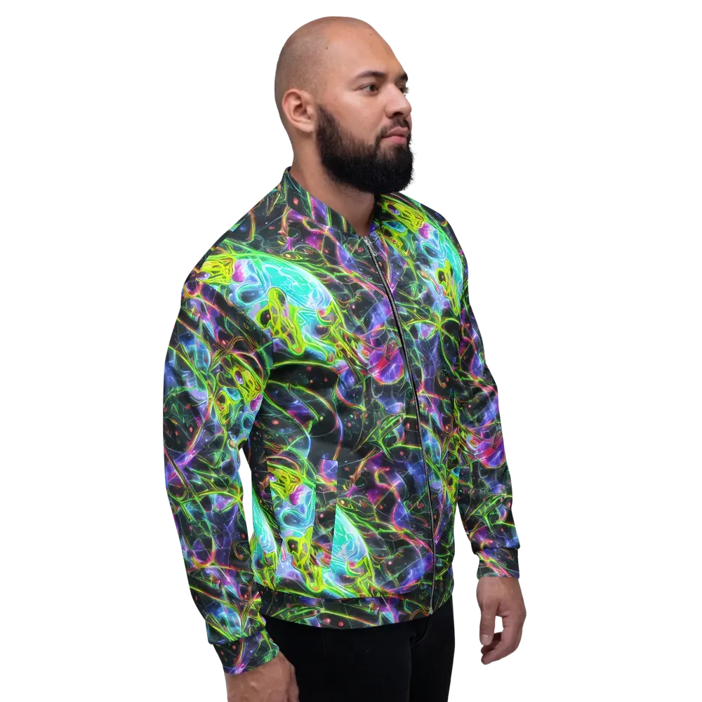 Midnight Biolume on Bomber Jacket — Right