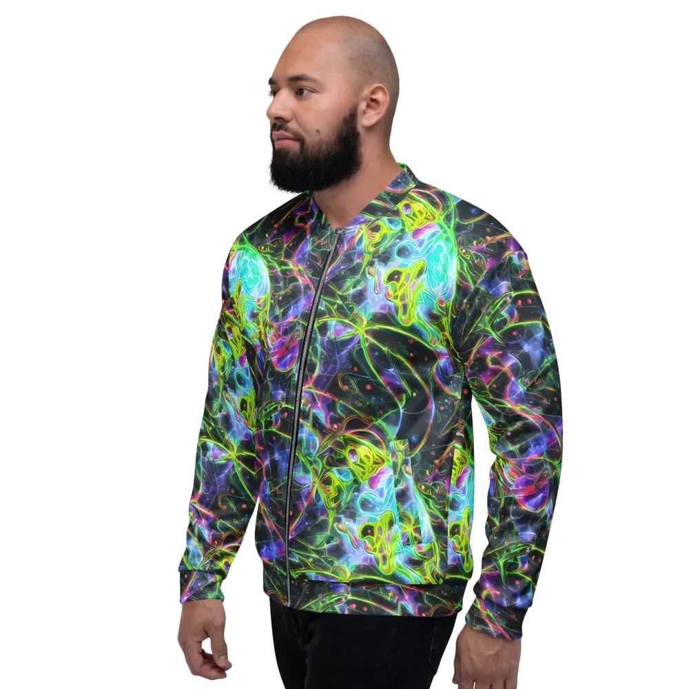 Midnight Biolume on Bomber Jacket — Left