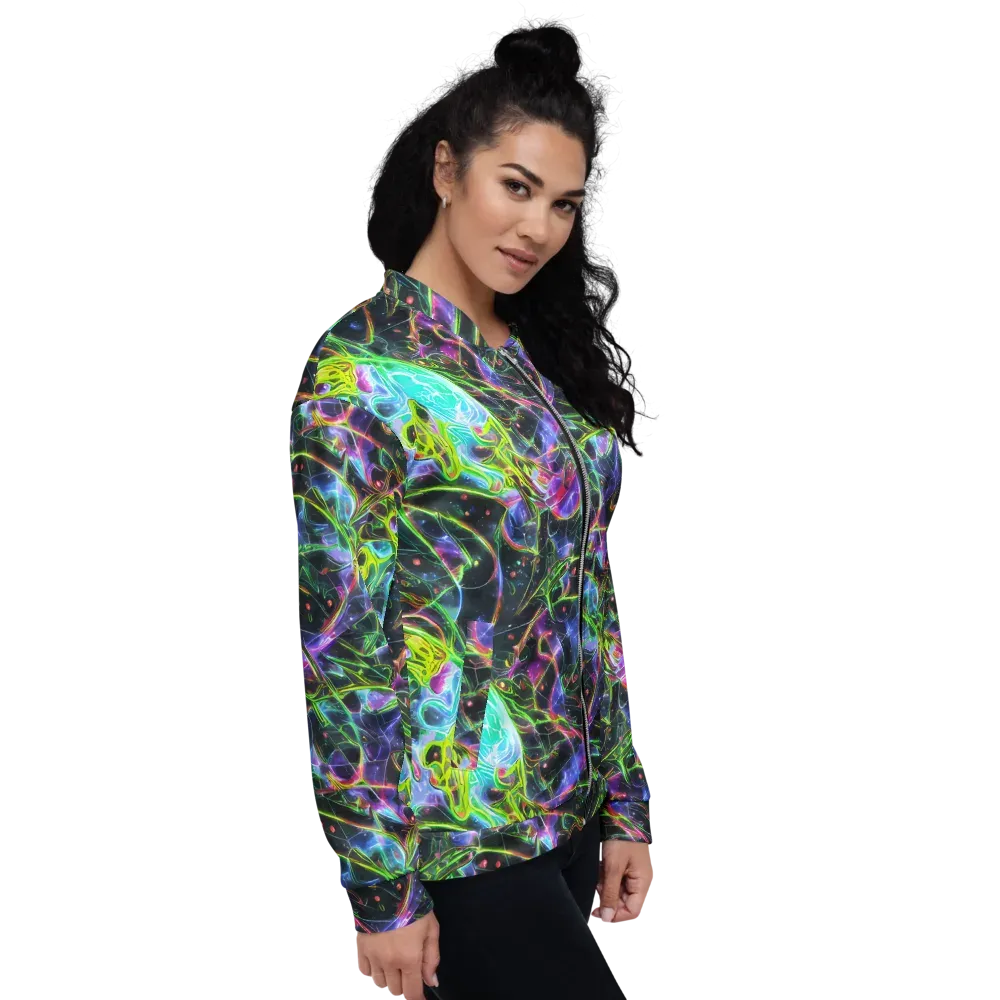 Midnight Biolume on Bomber Jacket — Right