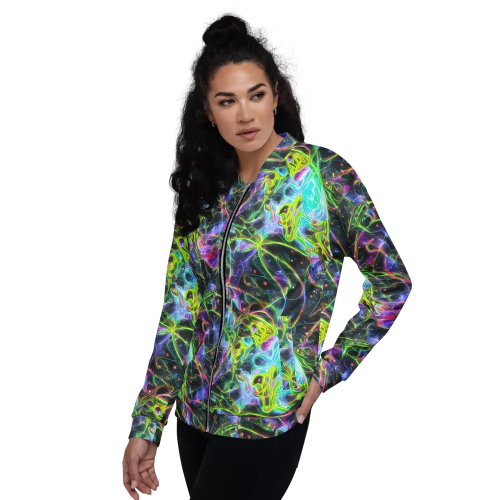 Midnight Biolume on Bomber Jacket — Left
