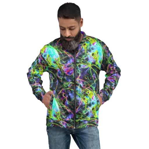 Midnight Biolume on a Bomber Jacket