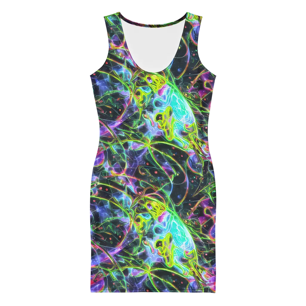 Midnight Biolume on Bodycon Dress — Front