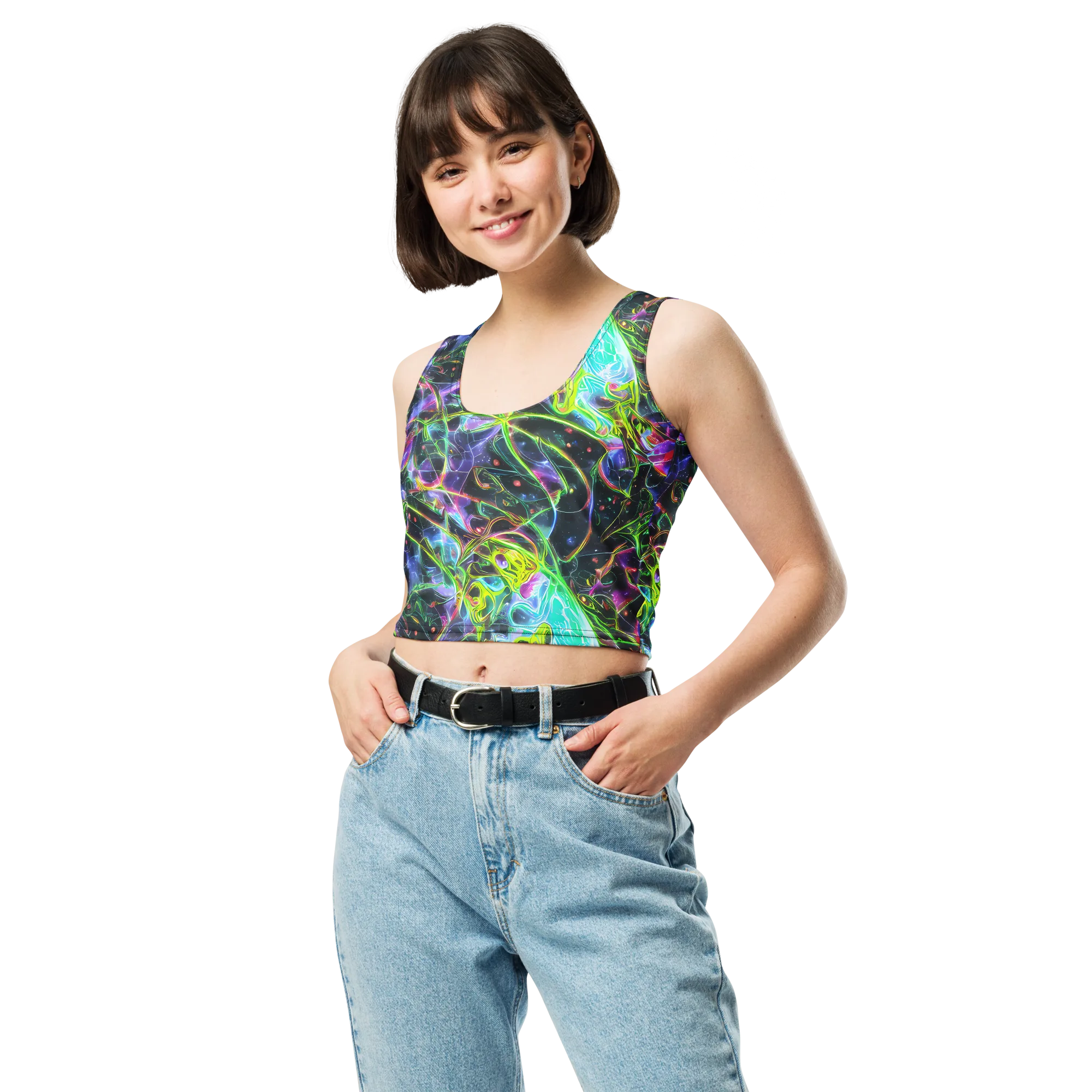 Midnight Biolume on Crop Top — Front