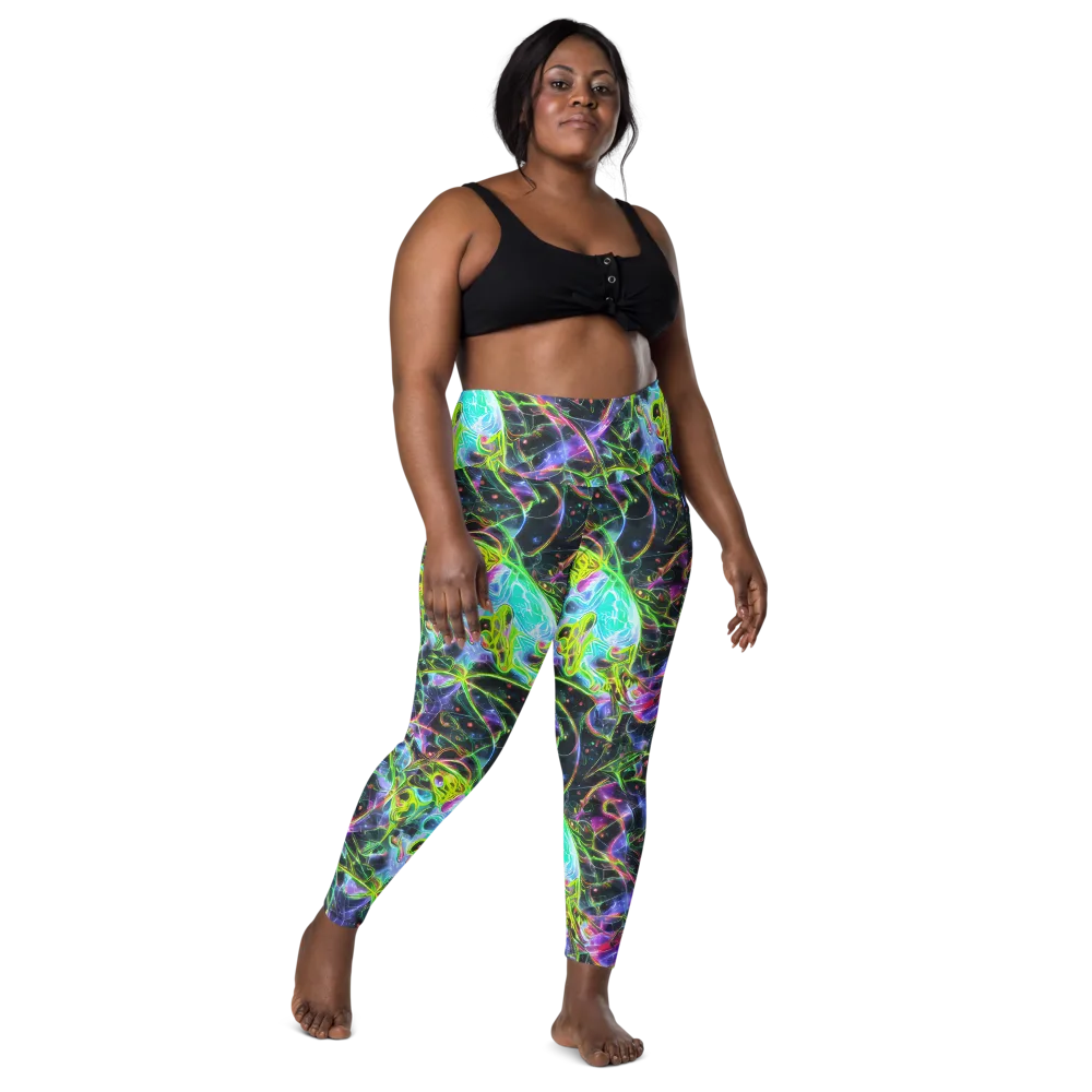 Midnight Biolume on Leggings with Pockets — Front