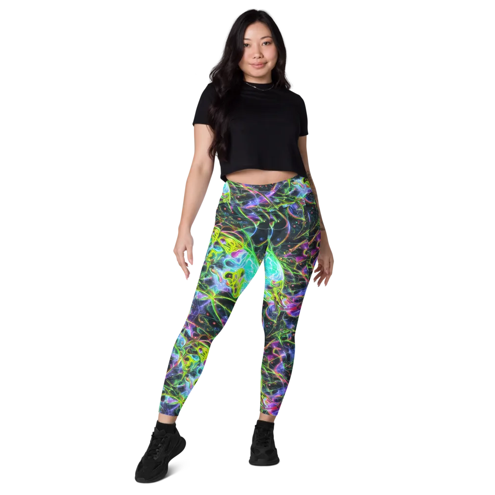 Midnight Biolume on Leggings with Pockets — Front