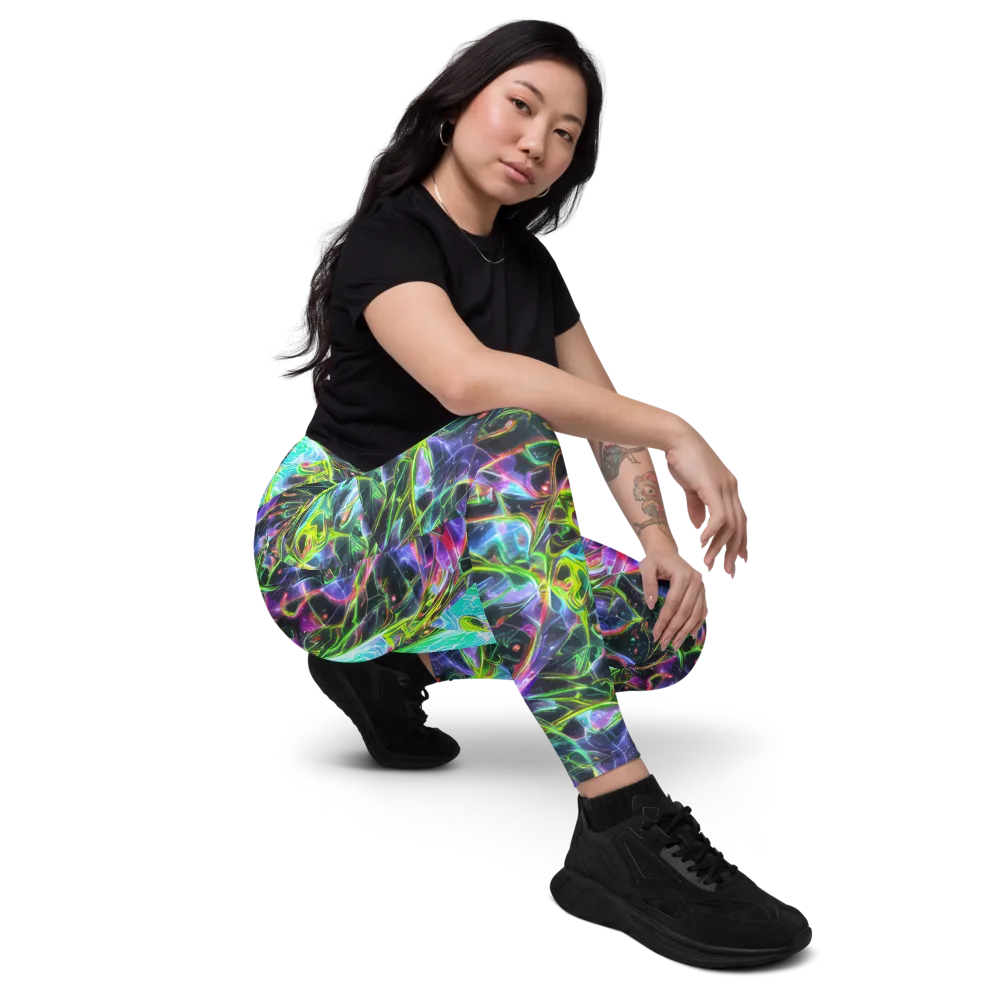 Midnight Biolume on Leggings with Pockets — Right Front