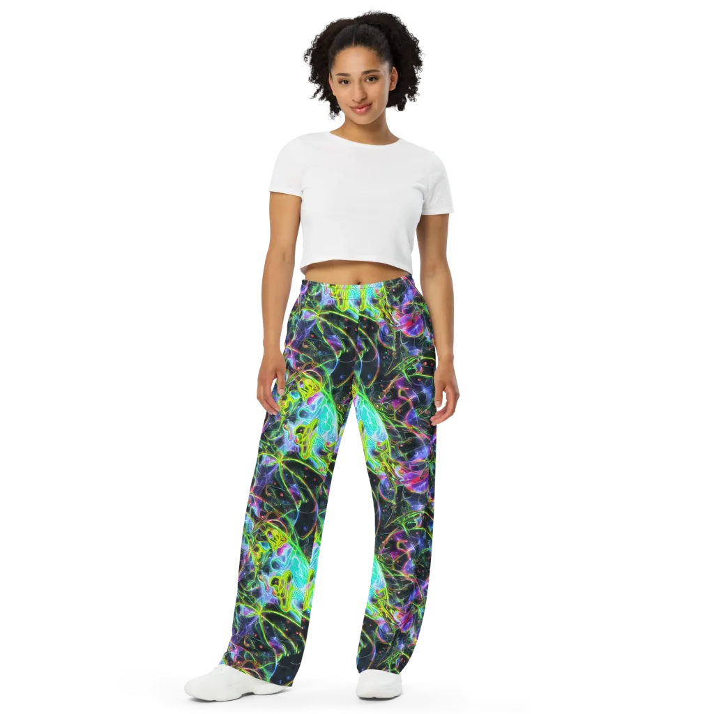 Midnight Biolume on Wide-Leg Pants — Front