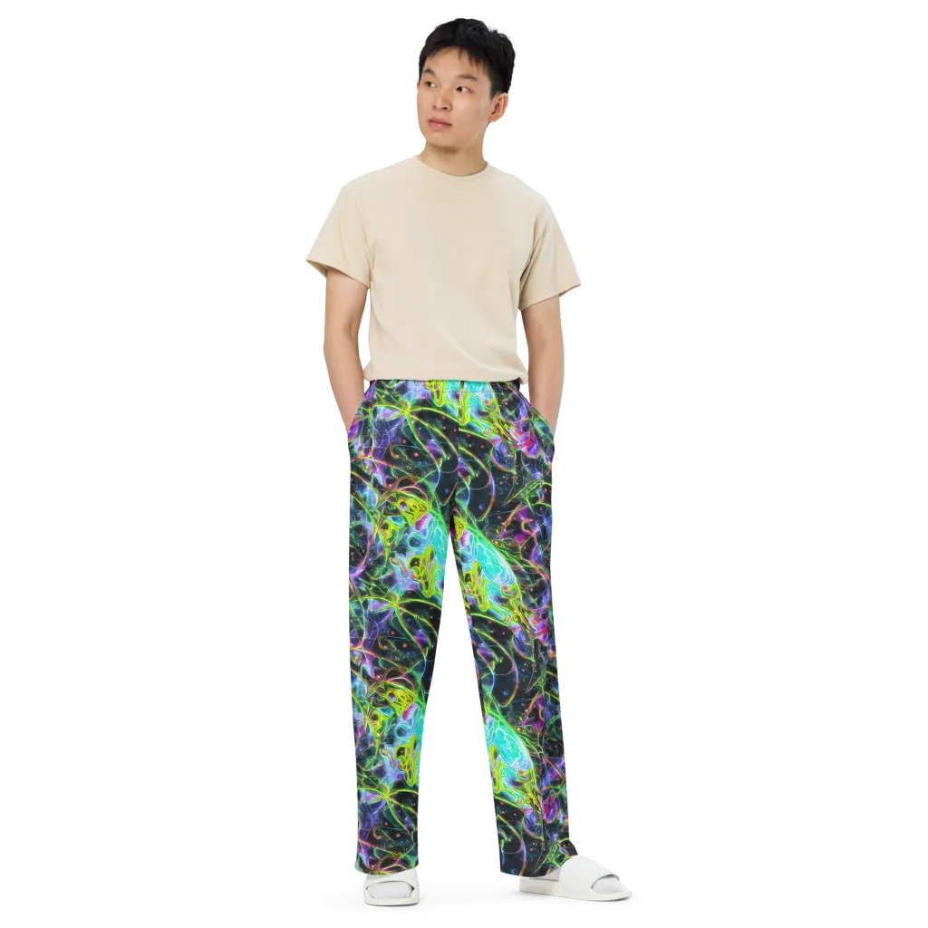 Midnight Biolume on Wide-Leg Pants — Front