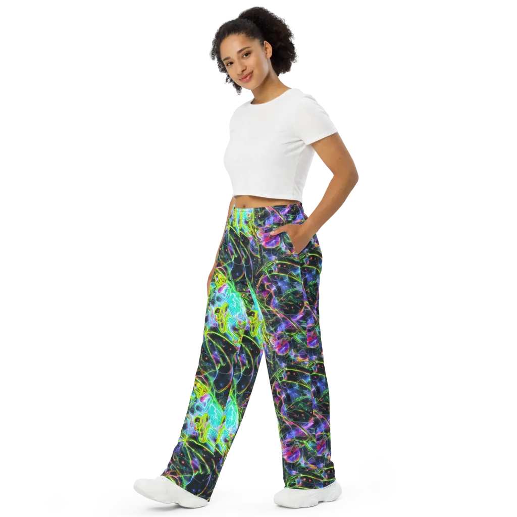 Midnight Biolume on Wide-Leg Pants — Left Front