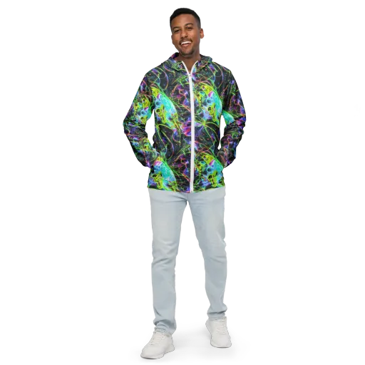 Midnight Biolume on a Men's Windbreaker